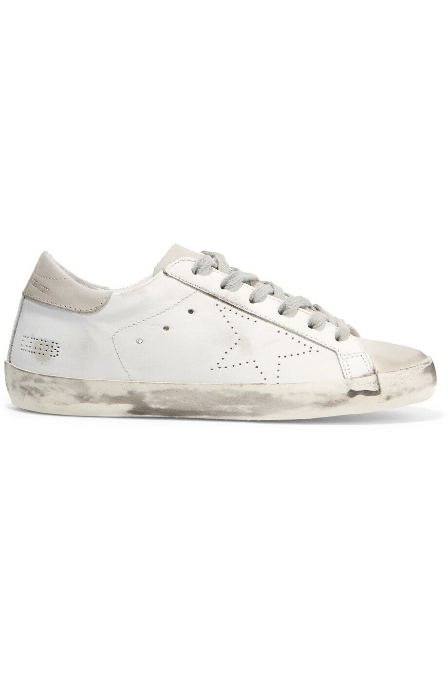 NWB Golden Goose Superstar White Leather Off-White Suede Sneaker | eBay US