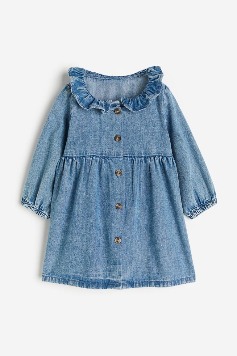 Denim Dress with Collar - Denim blue - Kids | H&M US | H&M (US + CA)