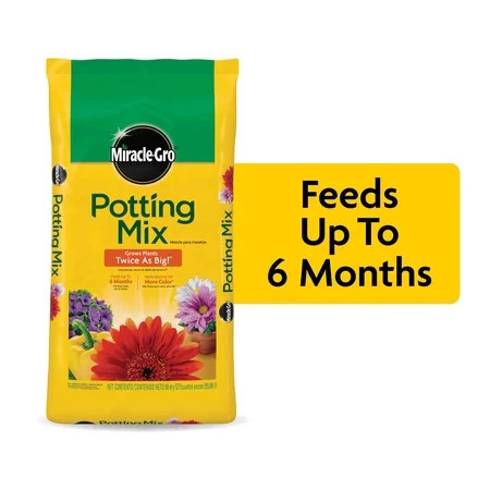 Miracle-Gro Potting Mix, For Indoor or Outdoor Potted Plants, Flowers, Shrubs, 50 qt. | Walmart (US)