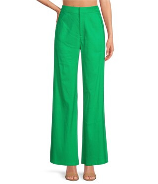 Gianni Bini Lucie Linen Blend High Rise Wide Leg Trousers | Dillard's | Dillard's