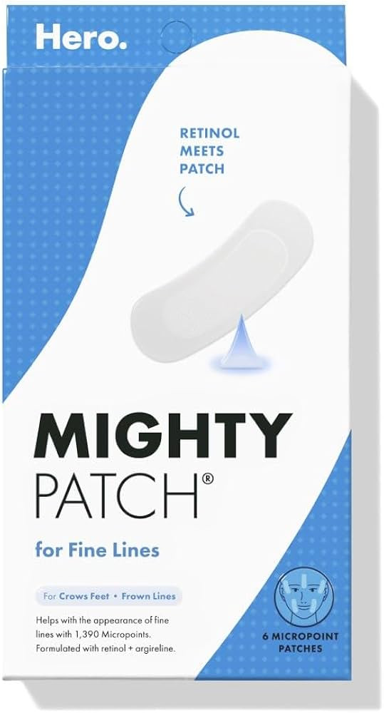 HERO COSMETICS Mighty Patch™ for Fine Lines Patches - Featuring Retinol and 1,390 dissolving Mi... | Amazon (US)