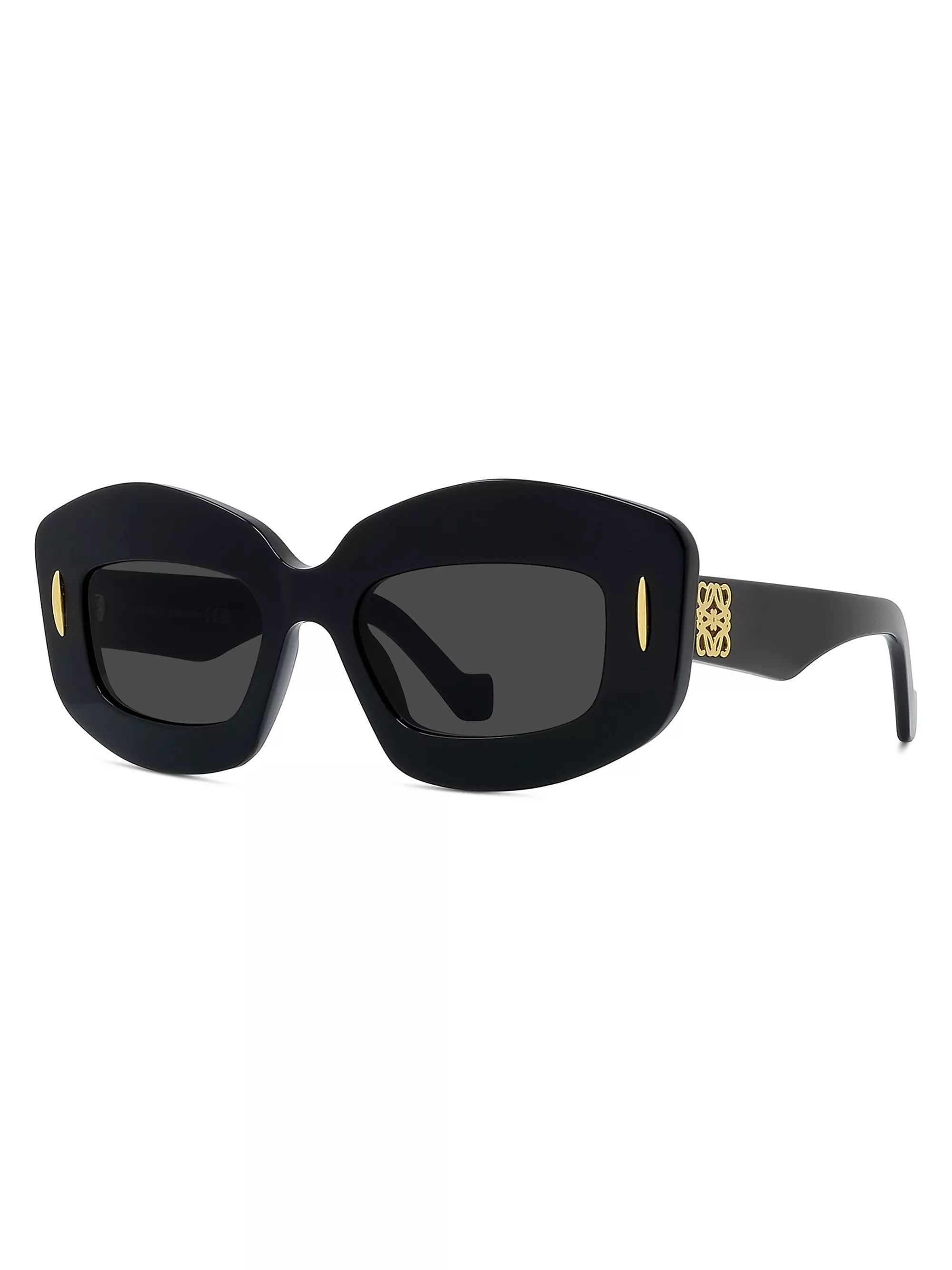 Chunky Anagram 49MM Rectangular Sunglasses | Saks Fifth Avenue
