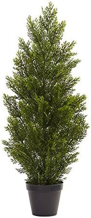 Two 3 Foot Outdoor Artificial Cedar Trees Potted Plants | Amazon (US)