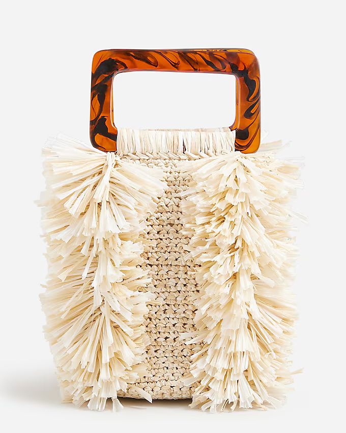 Woven mini bag with acrylic handle | J.Crew US