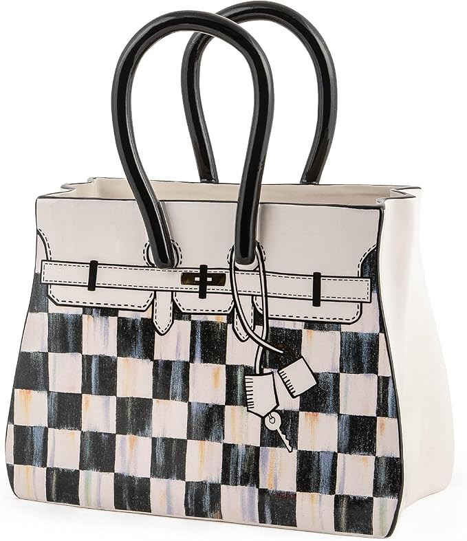 MACKENZIE-CHILDS Doodles Vase, Decorative Ceramic Vase, Handbag | Amazon (US)