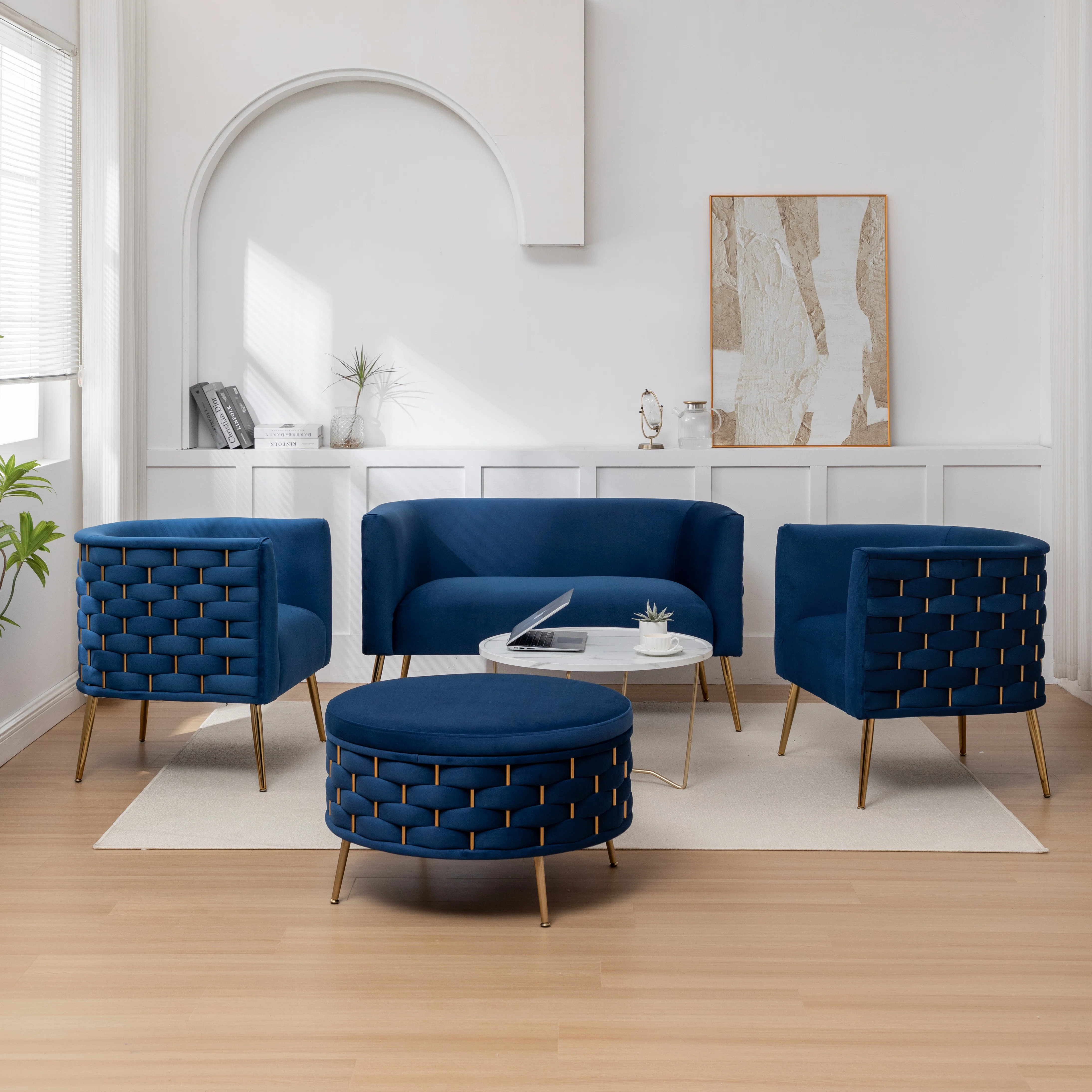 Cristen 4 - Piece Velvet Living Room Set | Wayfair North America