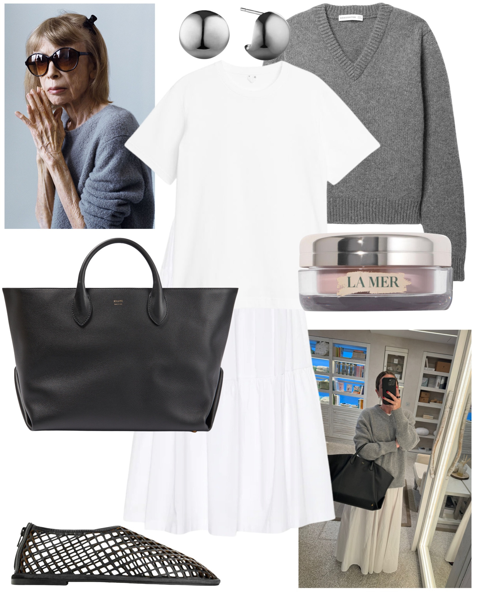 The Weekly Seven | White Maxi Skirt + White T-Shirt + Khaite Bag + Grey Knit | Cashmere | Knitwear | Outfit Ideas

#LTKeurope #LTKautumn #LTKstyletip