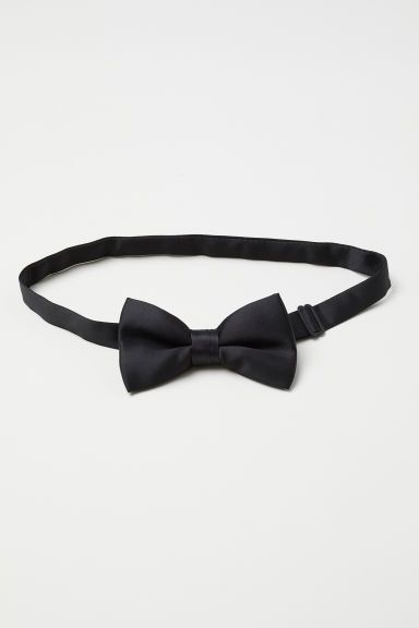 H & M - Satin Bow Tie - Black | H&M (US)