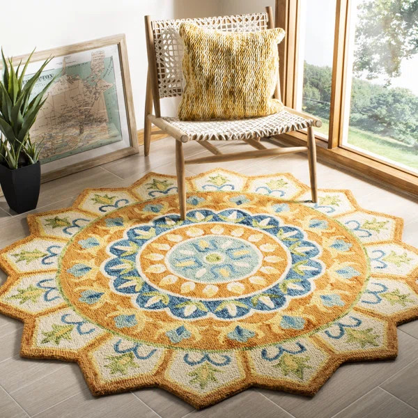 Corine Novelty Hand Tufted Wool And Cotton With Latex Oriental Rug | Wayfair North America