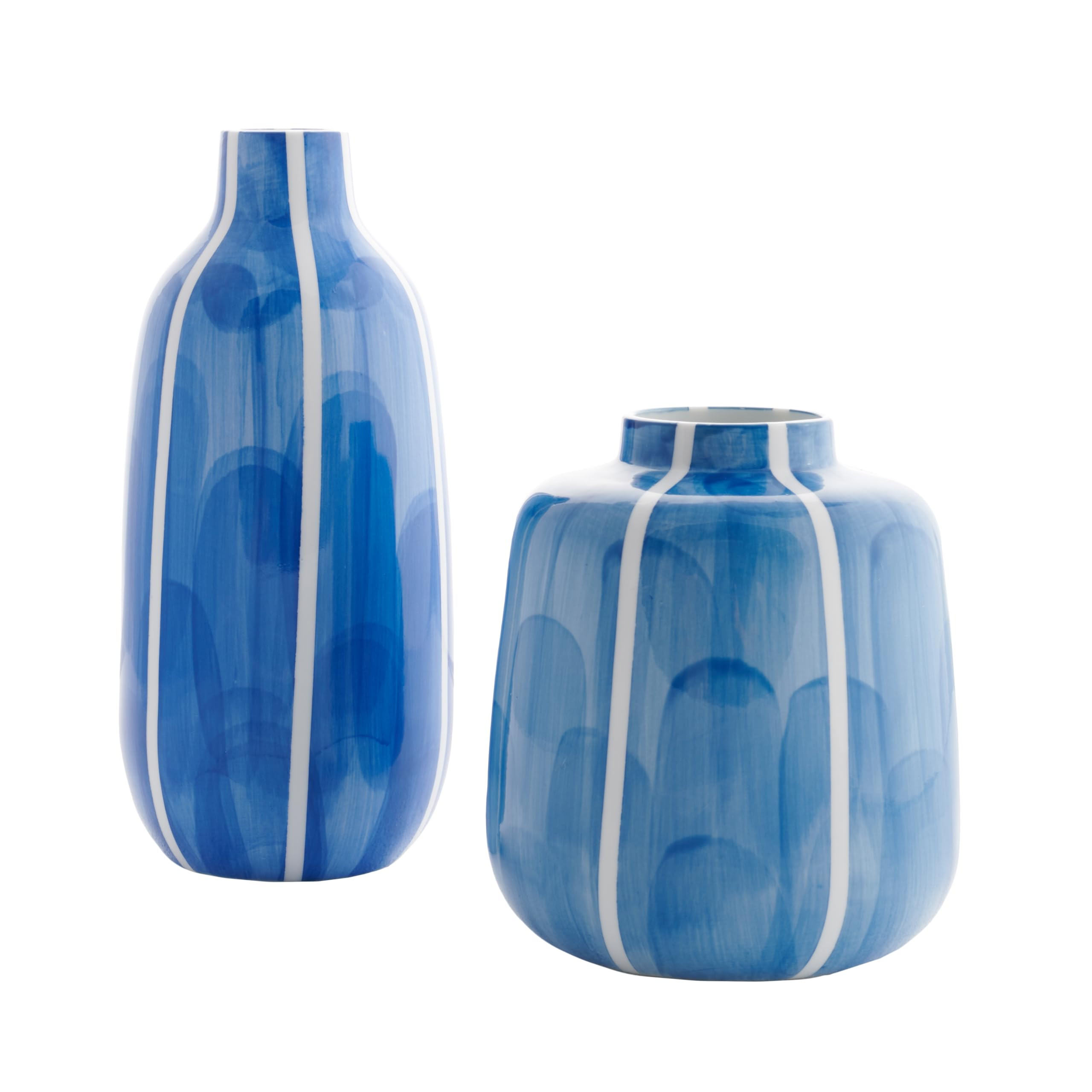 SAFAVIEH Home Collection Saori Blue/White Ceramic Decorative Vase Set of 2 | Amazon (US)