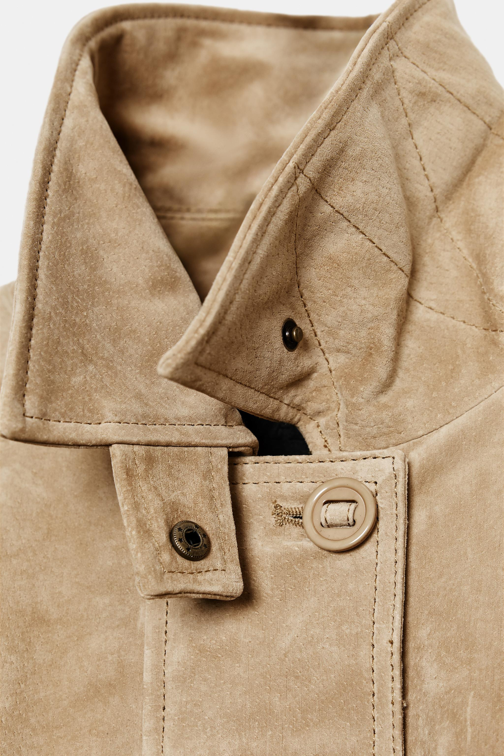 JACKE AUS 100 % WILDLEDER | Zara DE