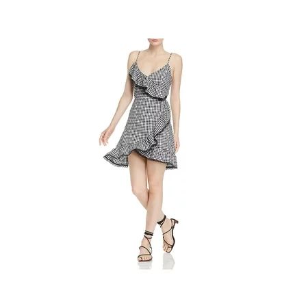 BB Dakota Womens Gingham Ruffled Mini Dress | Walmart (US)