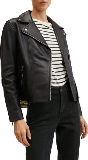 MANGO Women's Leather Biker Jacket | Nordstrom | Nordstrom