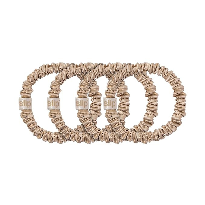 Slip Silk Skinny Scrunchies - Blonde - 100% Pure 22 Momme Mulberry Silk Scrunchies for Women - Ha... | Amazon (US)