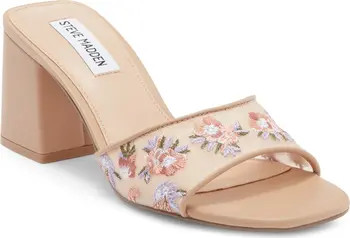 Steve Madden Claudiah Floral Embroidered Slide Sandal (Women) | Nordstromrack | Nordstrom Rack