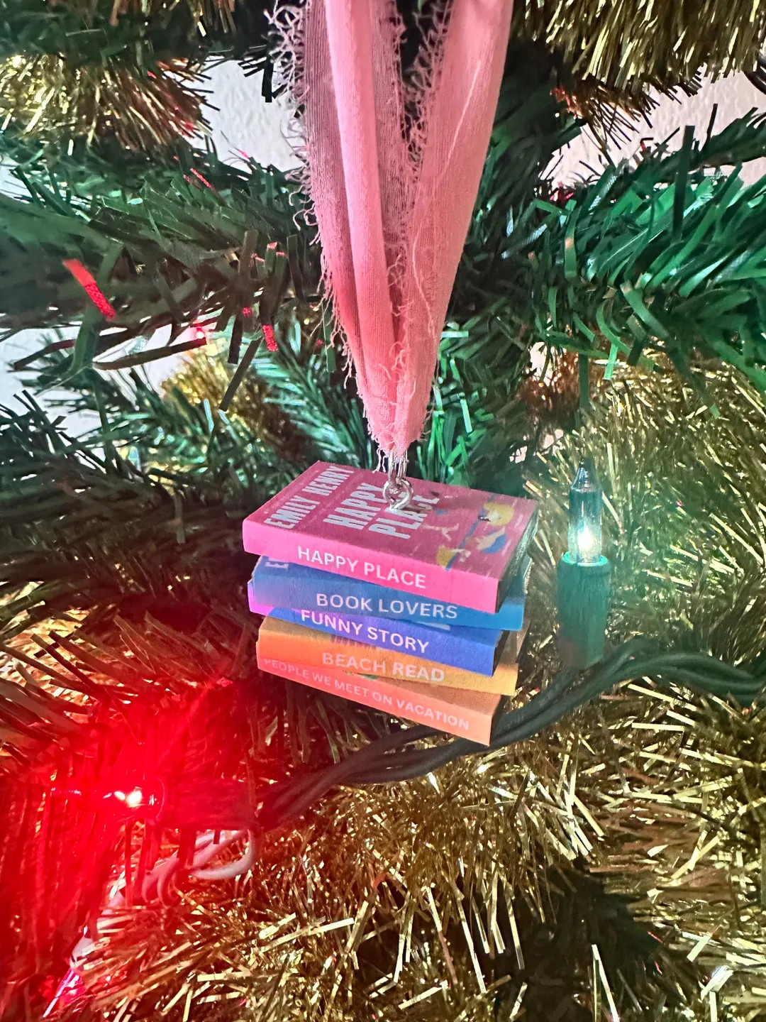 Customizable Mini Book Stack Ornament | Christmas Gift | Mini Book Display | TBR | Book Lover Gif... | Etsy (US)