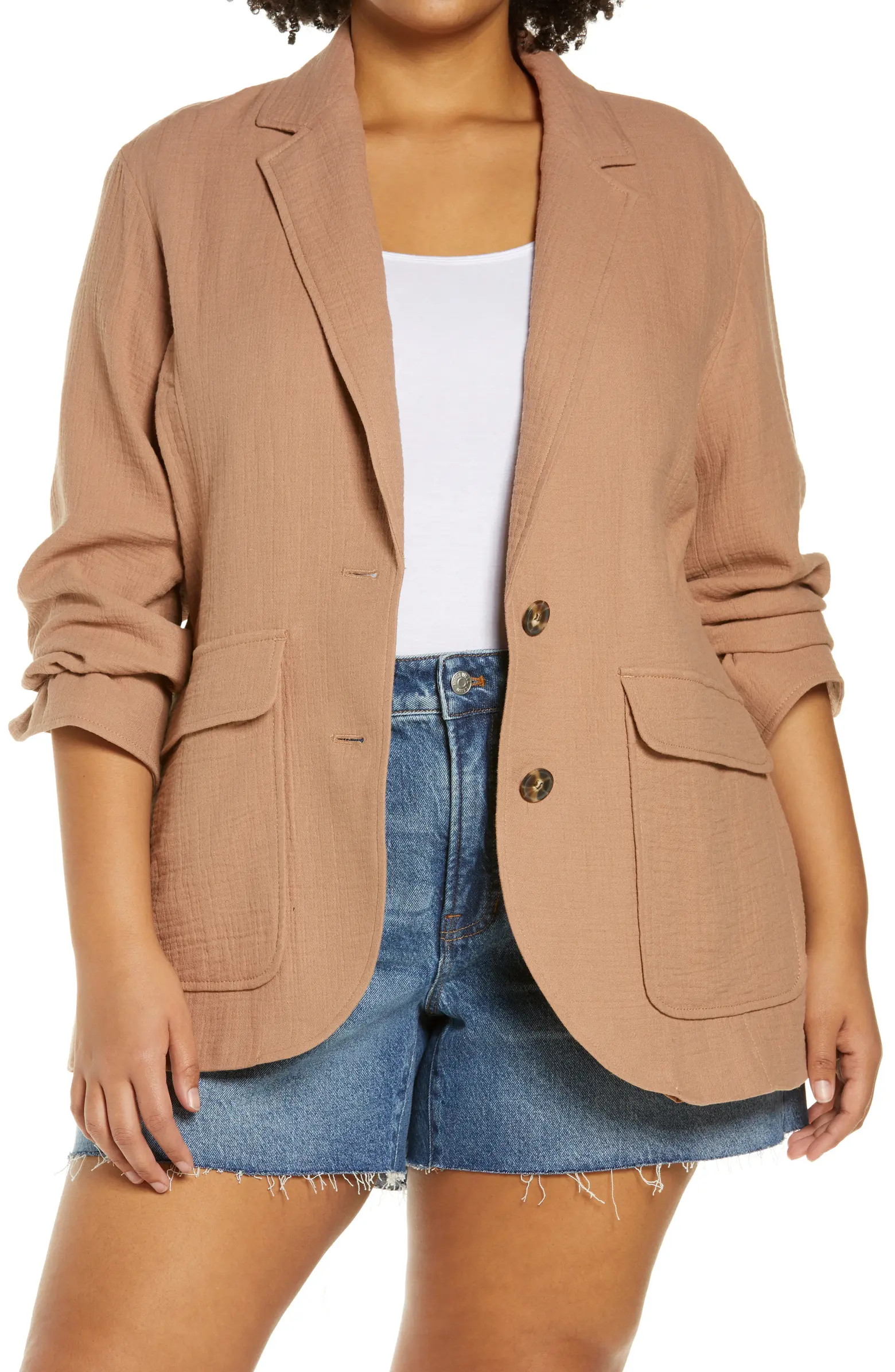 Madewell Larsen Cotton & Linen Blazer | Nordstrom | Nordstrom
