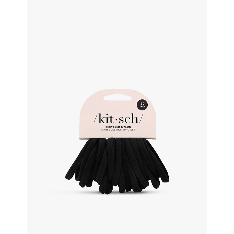 Kitsch Black Pack Of 20 Elasticated Hair Ties | Selfridges