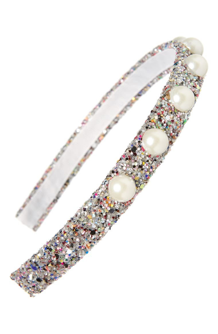 Capelli New York Kids' Glitter & Imitation Pearl Headband | Nordstrom | Nordstrom