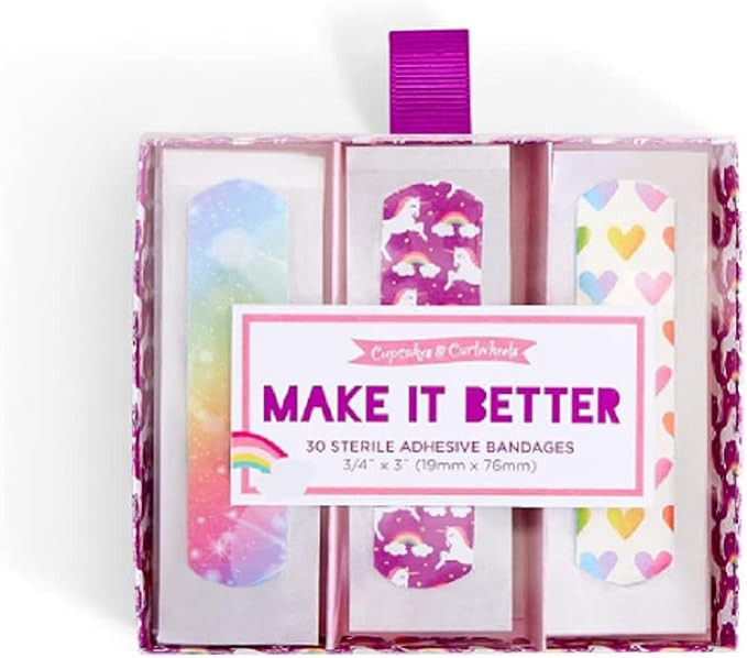 Two's Company 43989 Make it Better 30 Pieces Bandages in Gift Box, 3-inch Length, Plastic | Amazon (US)