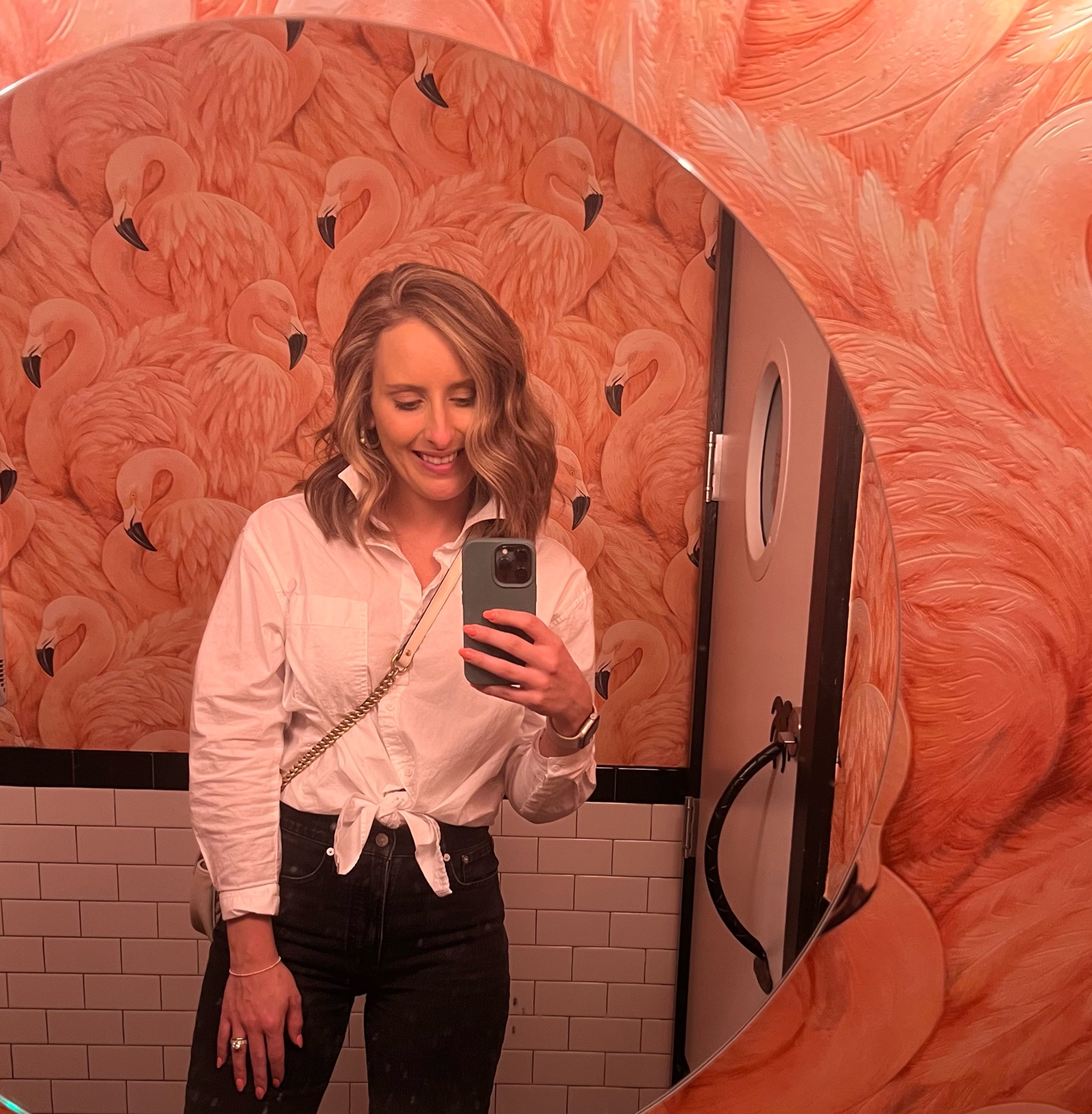 White shirt. Black jeans. Flamingos 🦩 

#LTKFind #LTKstyletip #LTKunder100