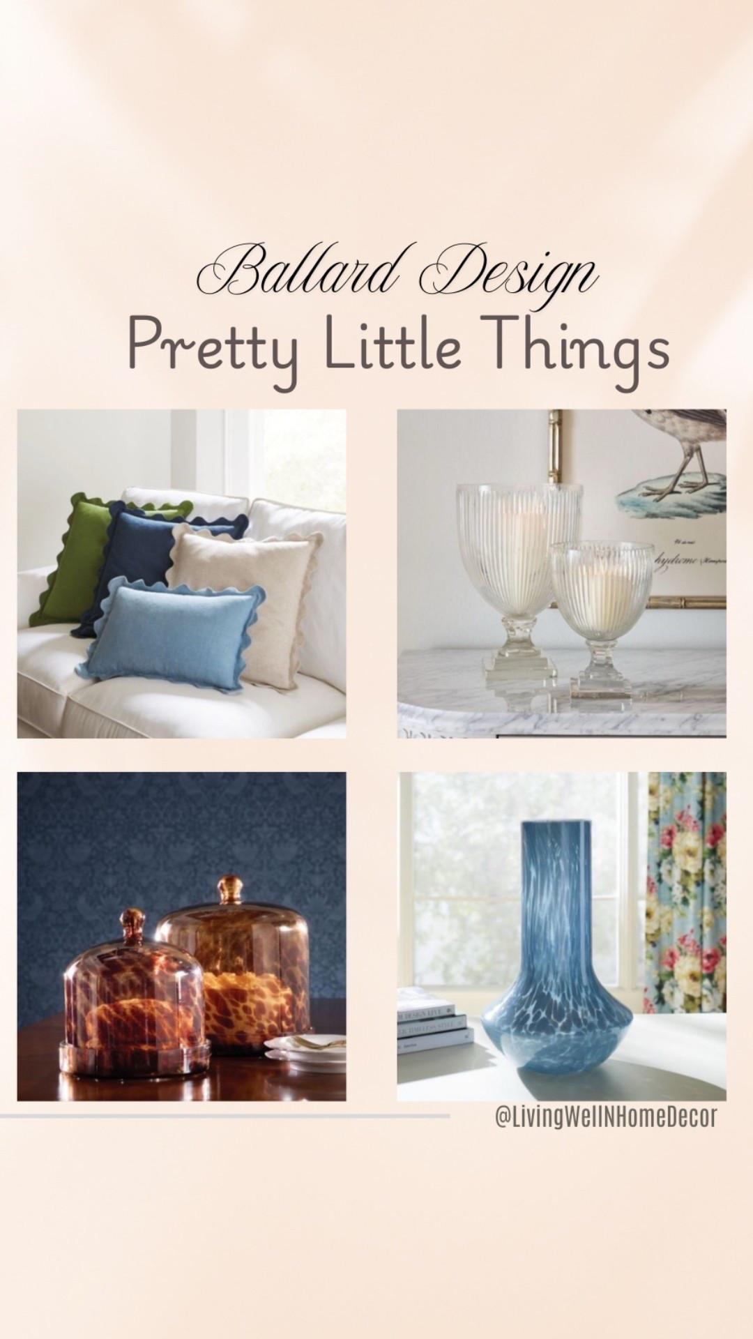 All of the pretty little things! 
Found them at Ballard Designs! 

#LTKFindsUnder100 #LTKHome #LTKStyleTip