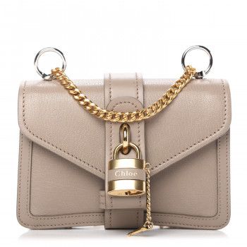 CHLOE

Shiny Goatskin Calfskin Mini Aby Chain Shoulder Bag Motty Grey | Fashionphile