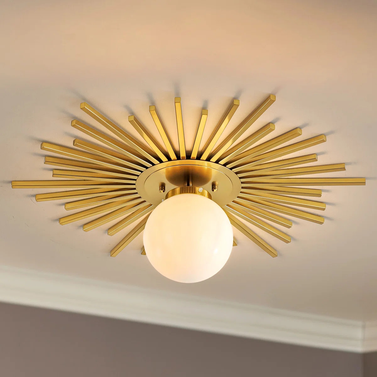 George Oliver GlowCraft Stylish Metal Flush Mount Light - Perfect for Any Room | Wayfair | Wayfair North America
