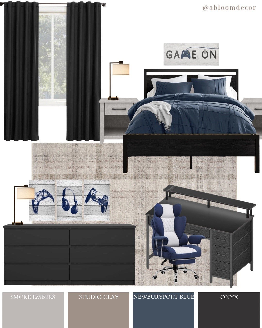 Navy Blue Gamer Bedroom for Teenager

#LTKHome #LTKMens #LTKmomlife