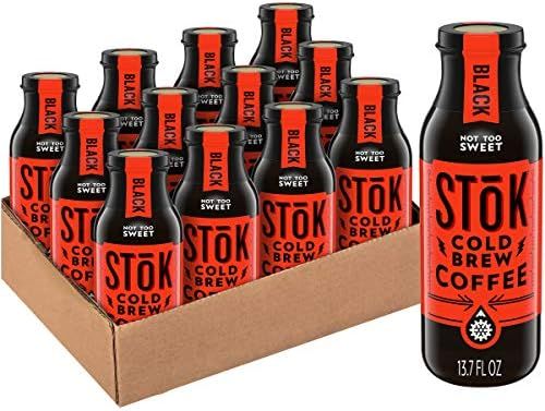 SToK Cold-Brew Coffee, Not Too Sweet, 13.7 oz. Bottle (Pack of 12) | Amazon (US)