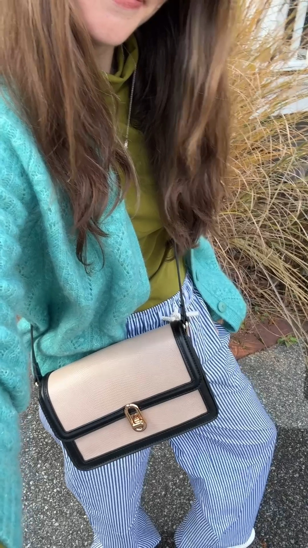 These striped cotton pants are a favorite in my wardrobe… I have them in red, too! I’m in my drawstring pants era 🤣 & these are chic, comfortable, & work for pretty much every season! I love the navy stripes layered with chartreuse & a teal-y green 🌲 Add a red lip for a holiday-ready look! 

#LTKHoliday #LTKgrwm #LTKootd