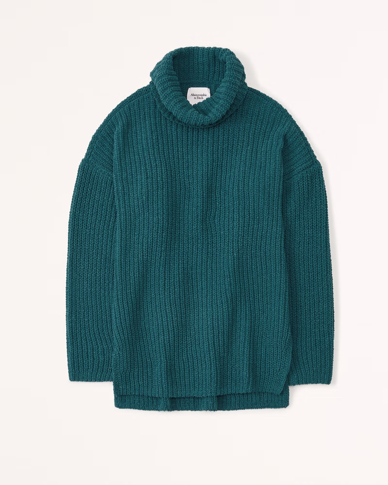 Women's Oversized Chenille Turtleneck | Women's Tops | Abercrombie.com | Abercrombie & Fitch (US)