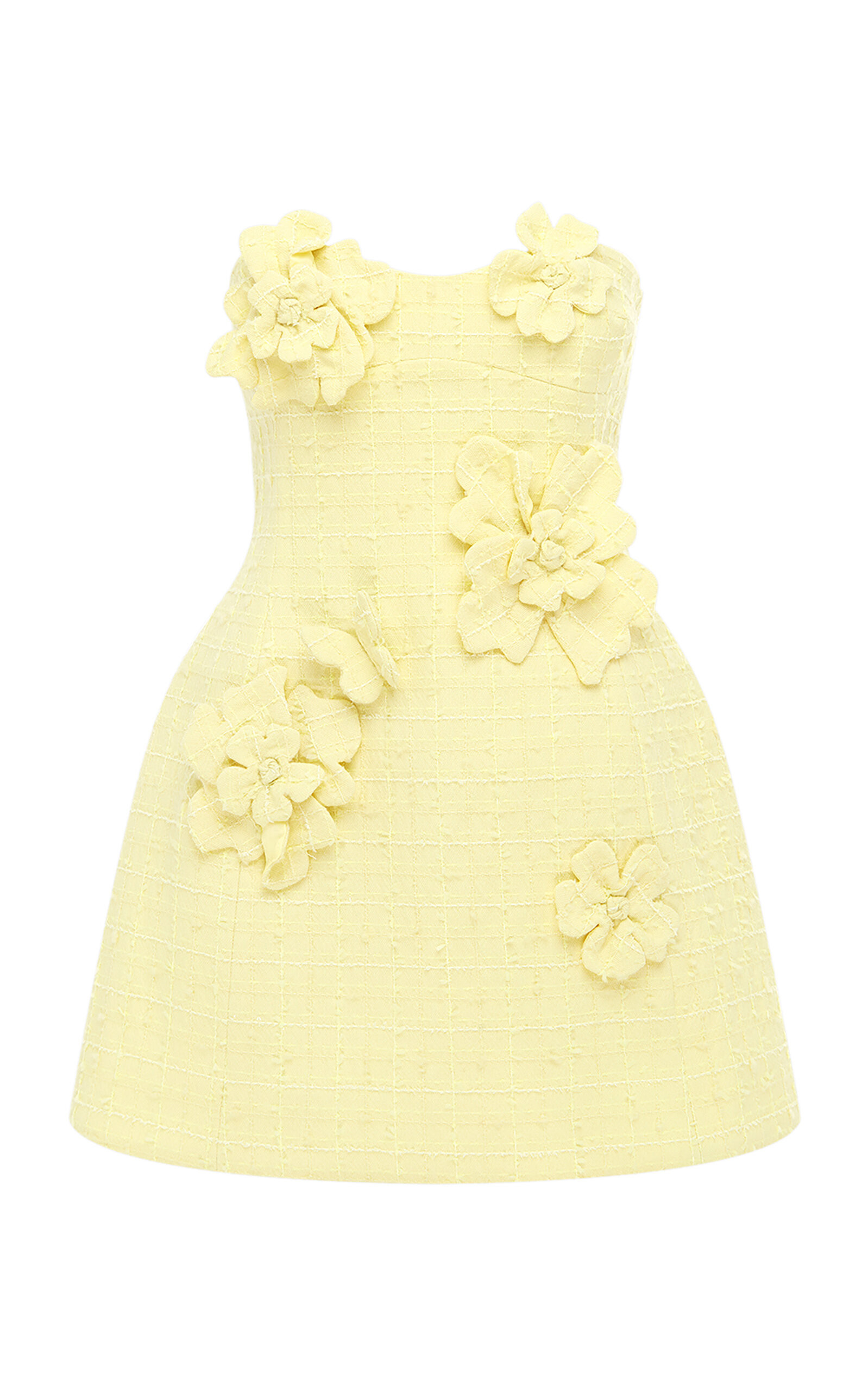 Rosario Floral-Appliquéd Tweed Mini Dress | Moda Operandi (Global)