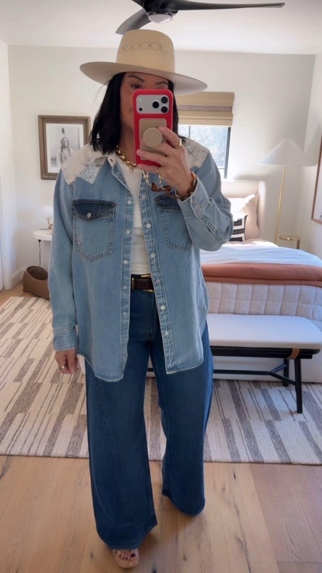 Top size medium, t-shirt size large, jeans size 30 (I’m a size 8/10), shoes fit tts but size down if you are between sizes (I’m a 9.5/10 and did a 9.5 for the perfect fit). 

#LTKootd #LTKWorkwear #LTKOver40