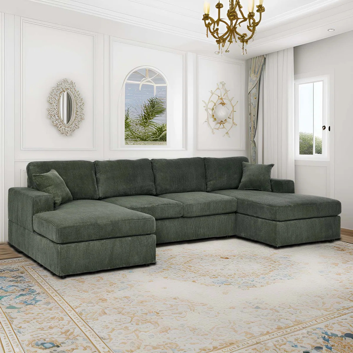 Loette 3 - Piece Corduroy Sectional | Wayfair North America