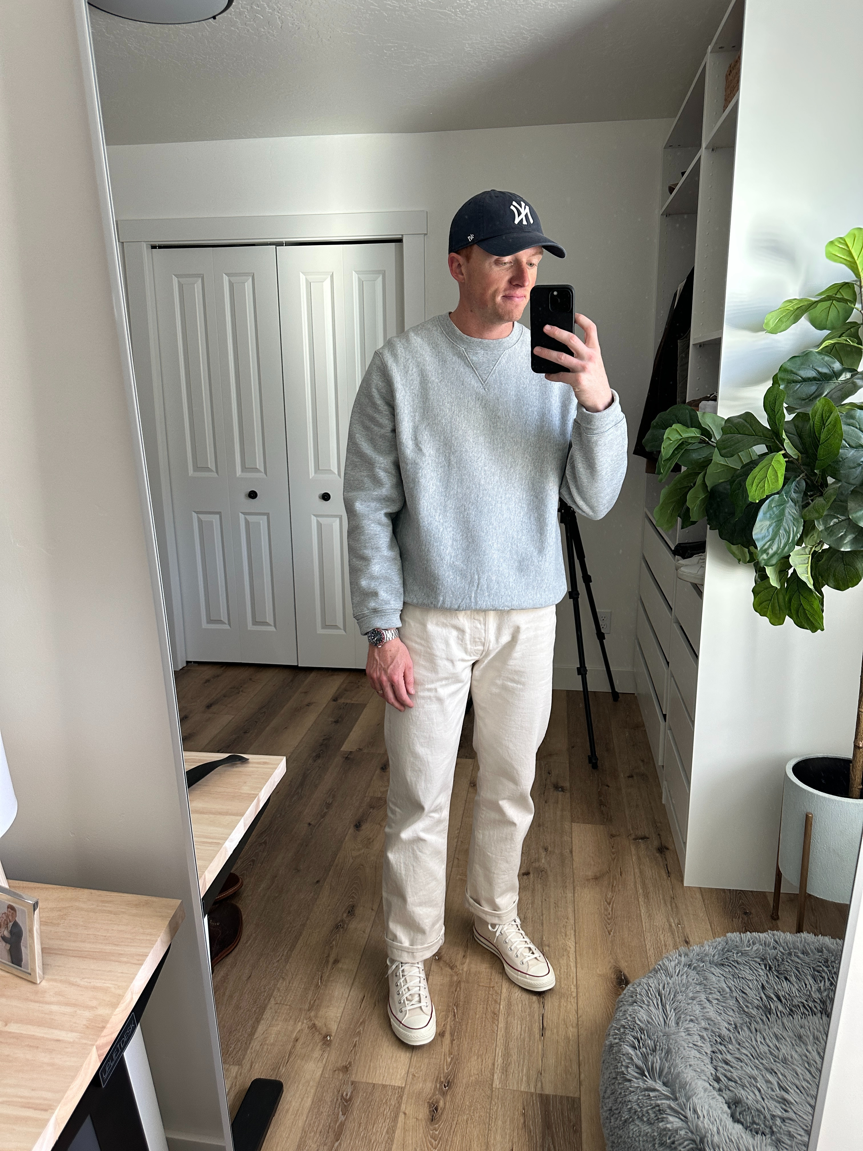 This J. Crew grey crewneck is absolutely perfect - great weight, classic look, and perfect fit!  

 