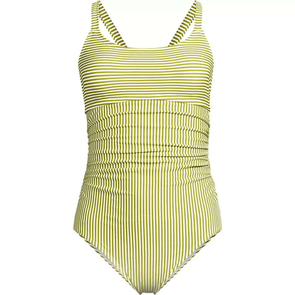 Women's Essential Tie Back Ruched One Piece Swimsuit | Lands' End (US)