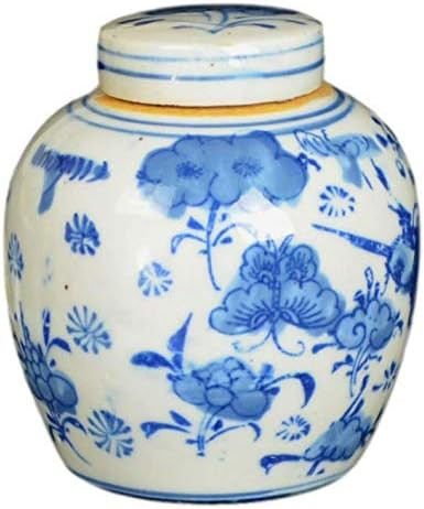 Festcool Antique Style Blue and White Porcelain Ceramic Covered Jar Vase, China Ming Style, Jingd... | Amazon (US)