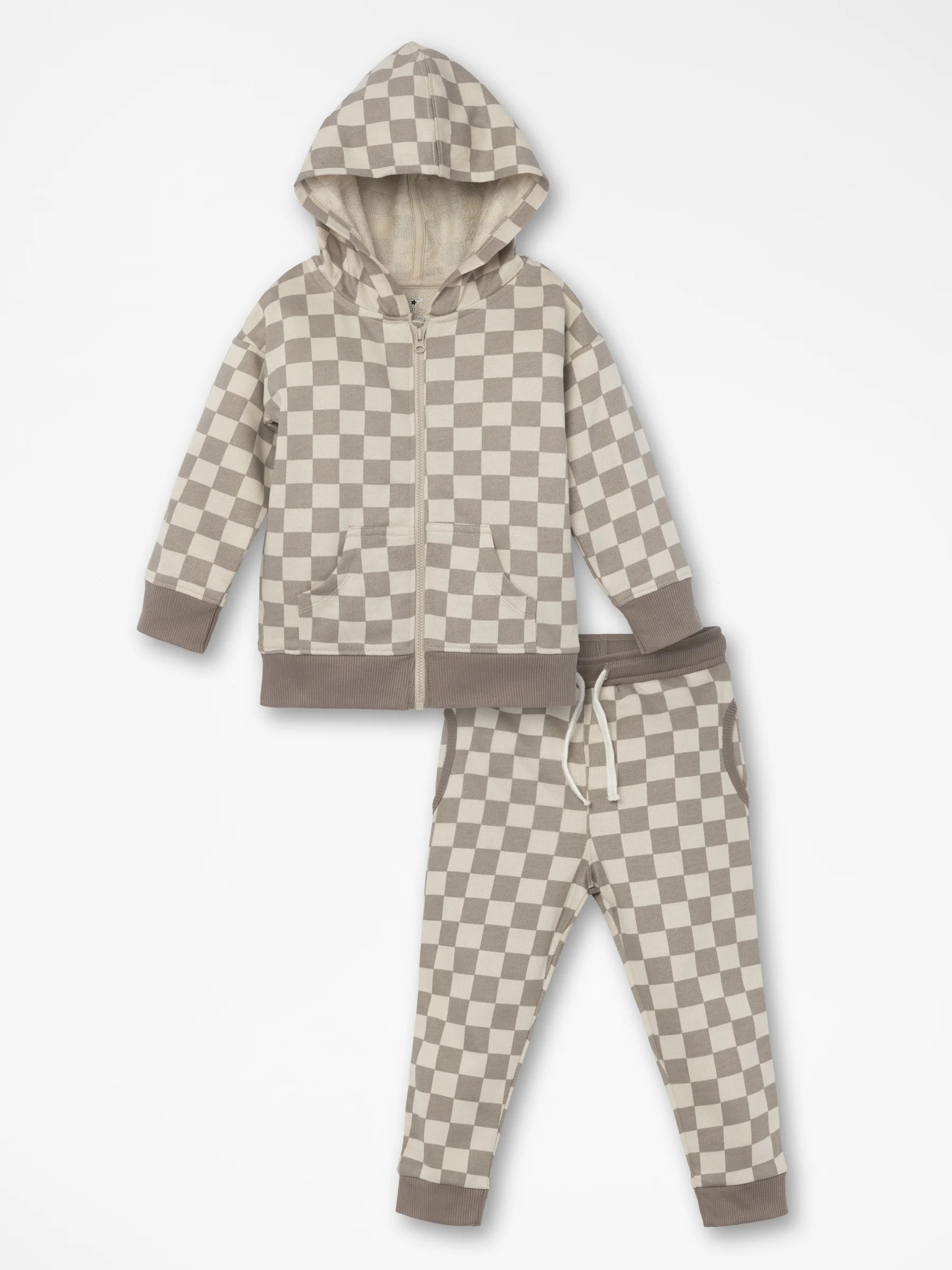 Little Star Organic Toddler Boy 2Pc Full Zip Hoodie & Slim Jogger Set, Size 12M-5T | Walmart (US)