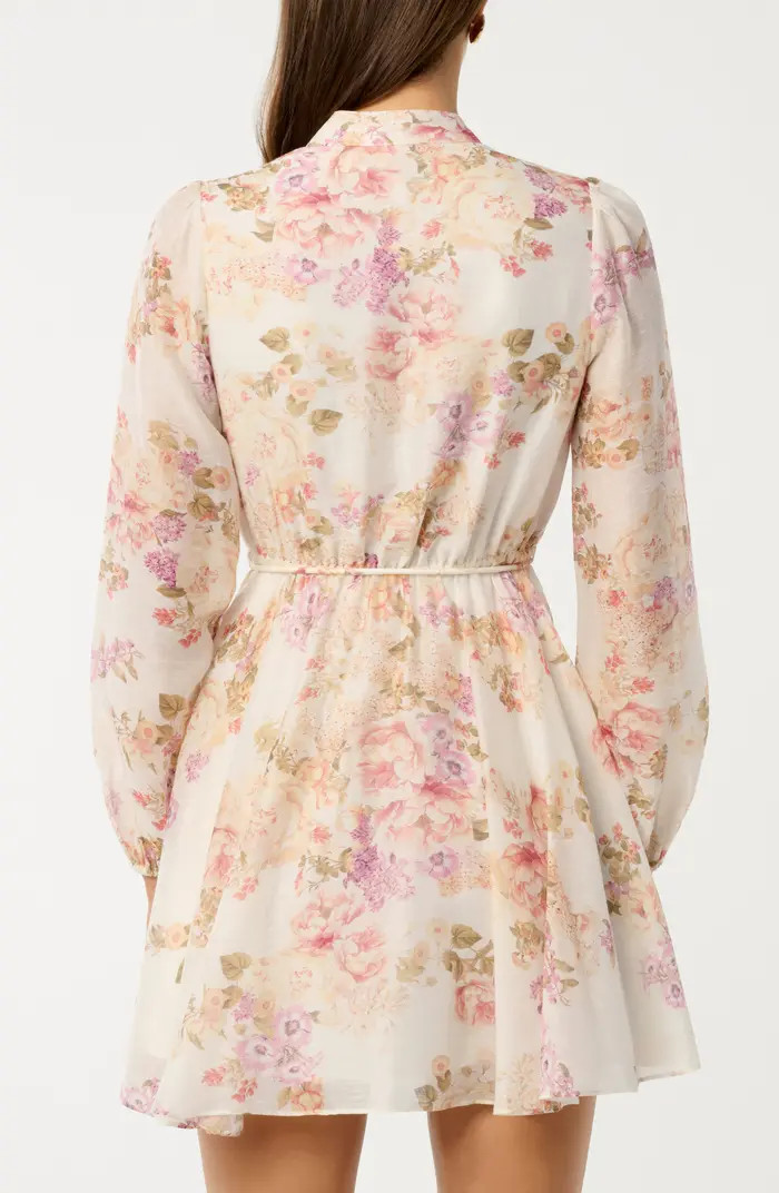 Ever New Rhys Fluted Long Sleeve Minidress | Nordstrom | Nordstrom