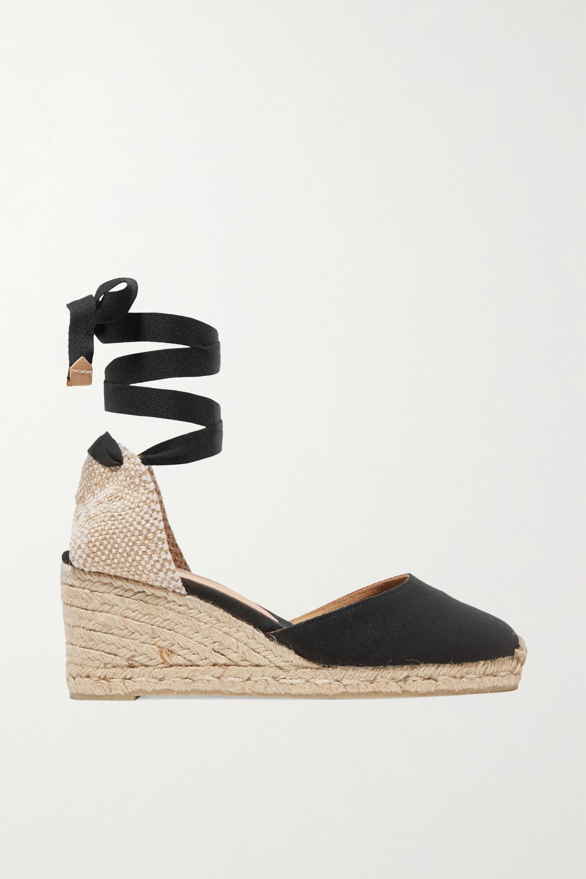 Black Carina 60 canvas wedge espadrilles | Castañer | NET-A-PORTER | NET-A-PORTER (UK & EU)