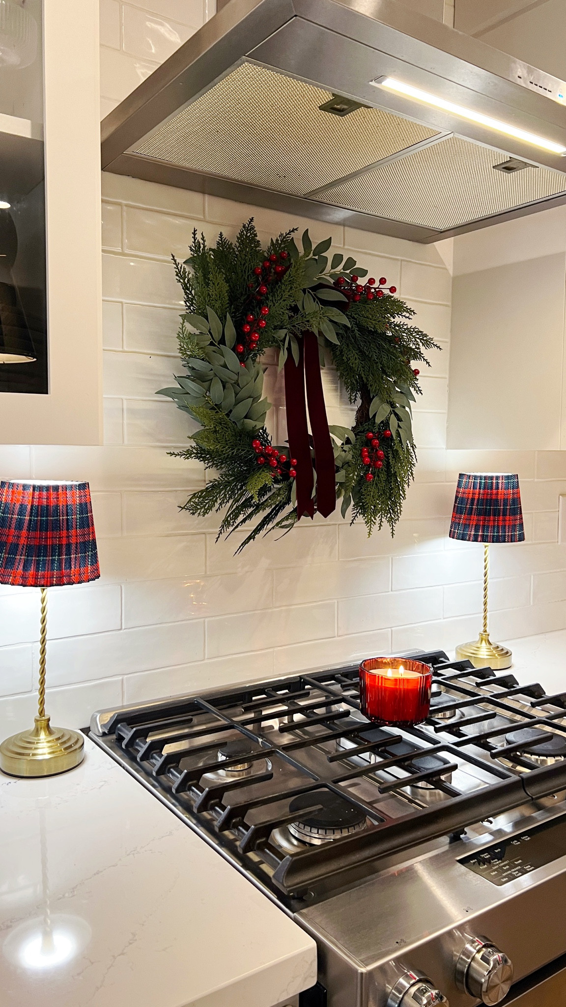 Plaid lamps, plaid kitchen, red berries, Christmas cutting boards, Ralph Lauren Christmas, plaid kitchen utensils 

#LTKHoliday #LTKSeasonal #LTKHome