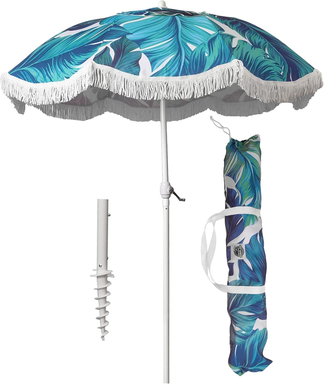 South Bay Beach Life™ - Premium Beach Umbrella - 6’ Portable Round Patio Umbrellas with Custo... | Amazon (US)