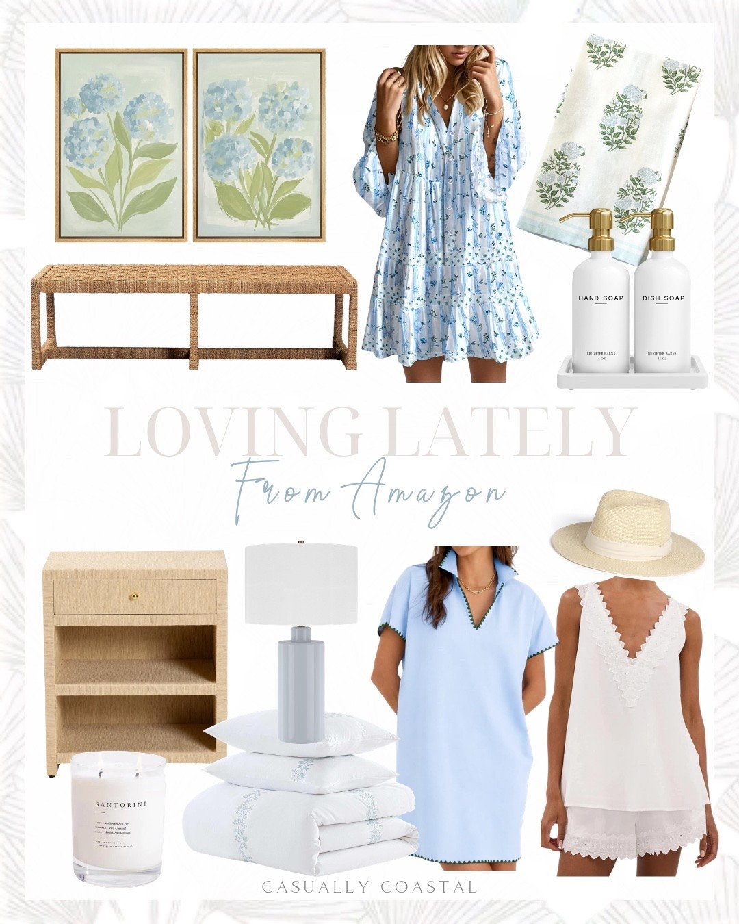 Loving Lately from Amazon

Amazon home decor, Amazon dress, Amazon tea towel, coastal tea towel, coastal dress, coastal lamp, Amazon lamp, Amazon nightstand, Amazon bedding, coastal bedding, Amazon hat, coastal summer hat, 3/4 sleeve v neck dress, floral dress, summer dress, lace matching set, white matching set, framed canvas print, coastal wall art, Amazon wall decor, seagrass and mahogany wood accent bench, coastal bench, glass hand and dish soap dispenser, Amazon soap dispenser, duvet cover set, Amazon duvet, grass cloth open shelves nightstand, blue table lamp, wide brim straw hat, fedora hat, polo shirt dress, Amazon candle, coastal candle, Santorini classic 2 wick candle, coastal sheets, Amazon sheets

#LTKHome