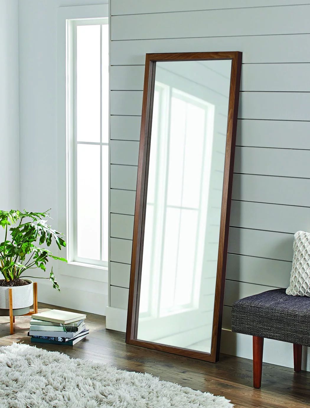 Better Homes & Gardens 27x70 Woodgrain Finish Mirror | Walmart (US)
