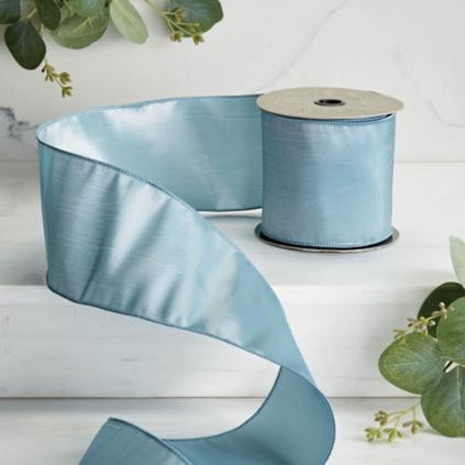 French Blue Simply Taffeta Ribbon | Frontgate