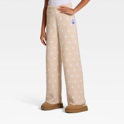 Girls' Hello Kitty and Friends Dot Printed Boucle Pants - Beige S | Target