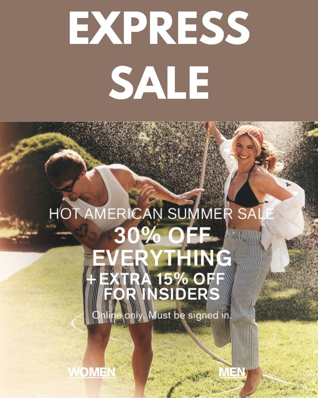 Holiday Weekend SALE now at EXPRESS ‼️ Save 30% off plus an additional 15% off for Insiders

#LTKootd #LTKSaleAlert #LTKTravel
https://liketk.it/6dIKZ
