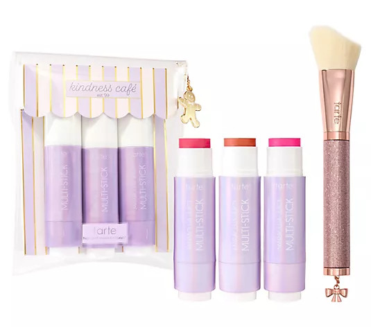 tarte cheek souffle maracuja juicy multi-stick trio & brush - QVC.com | QVC