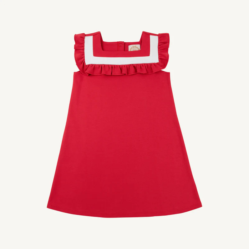 Darla Dress - Richmond Red & Worth Avenue White | The Beaufort Bonnet Company